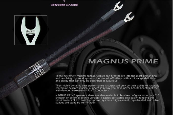 Stage III Concepts Magnus Prime Speaker Cable 3m Pair S...