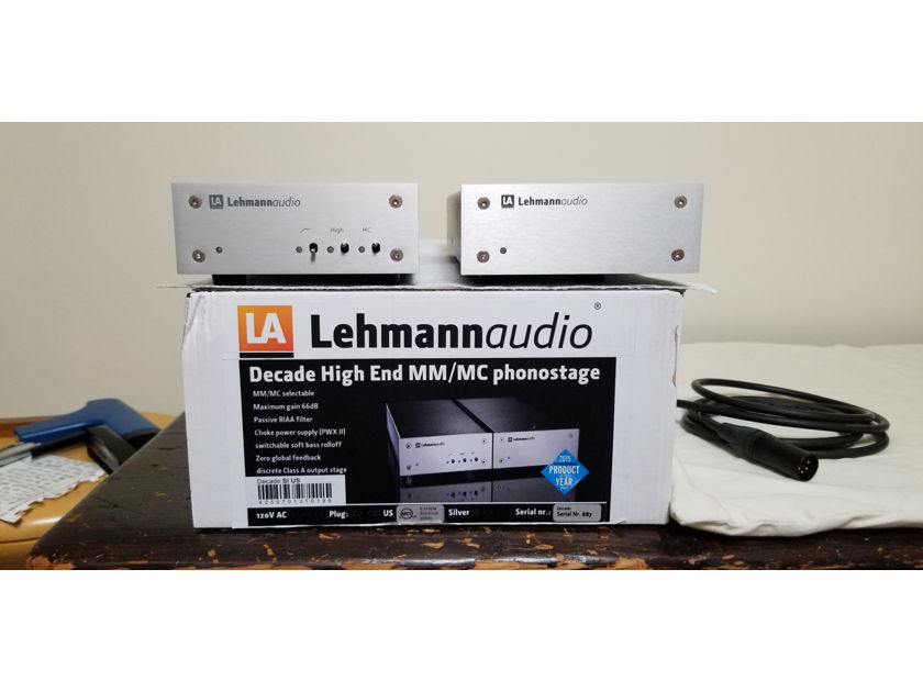 Lehmann Audio Decade Purchased 5/22/19