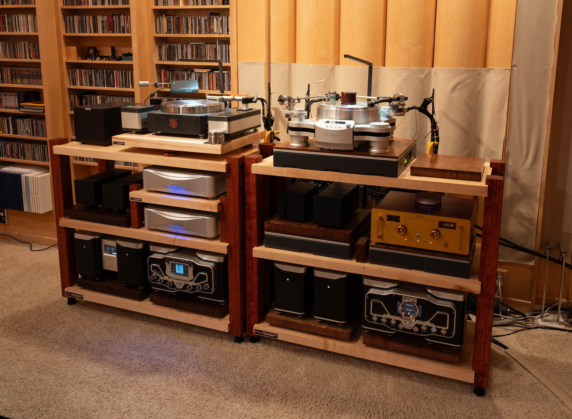 new Massif Audio racks, plus Nordost footers.