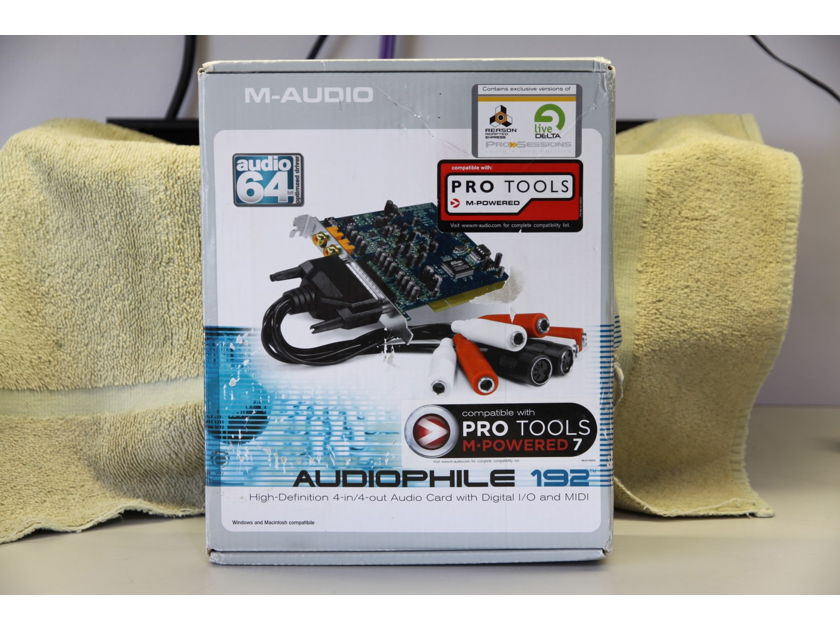 M-Audio Audiophile 192 AP192K High-Definition Audio Card 4-In 4-Out Rev E PCI
