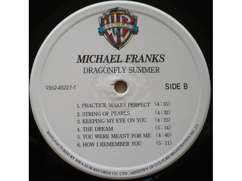 Michael Franks - Dragonfly Summer 1993. Warner Bros. Records. Warner Music Korea. South Korea.