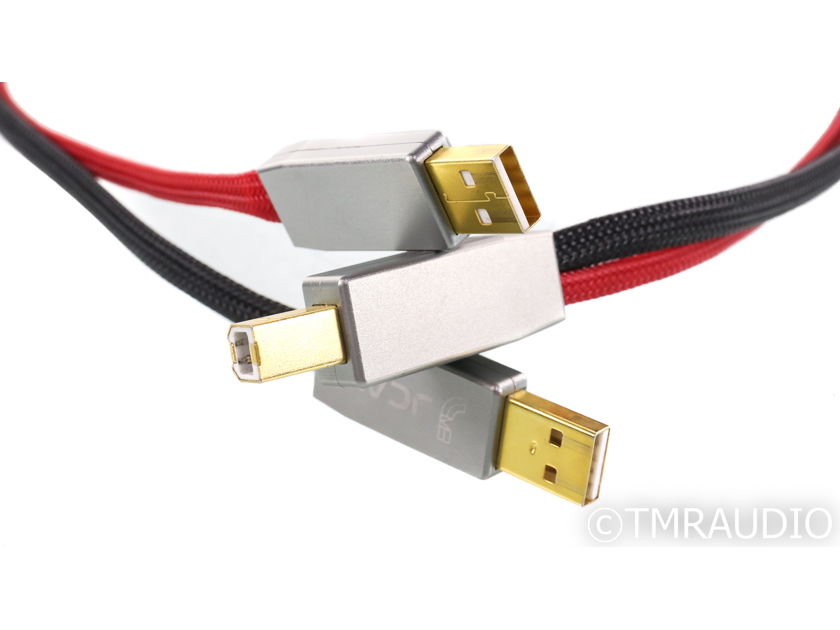 JCAT Dual USB Cable; 3m Digital Interconnect; USB-B to Dual USB-A (42590)