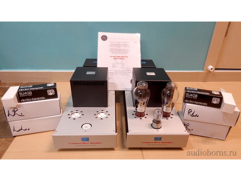 Audio Note Conquest Silver Signature 300B SPECIAL ORDER Monoblock Power Amplifiers NEW in boxes !