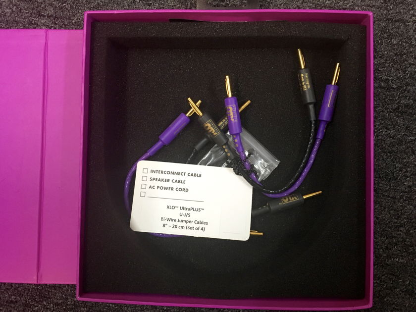 XLO Electric UltraPlus Bi-Wire Jumper Cables 8" New In Box