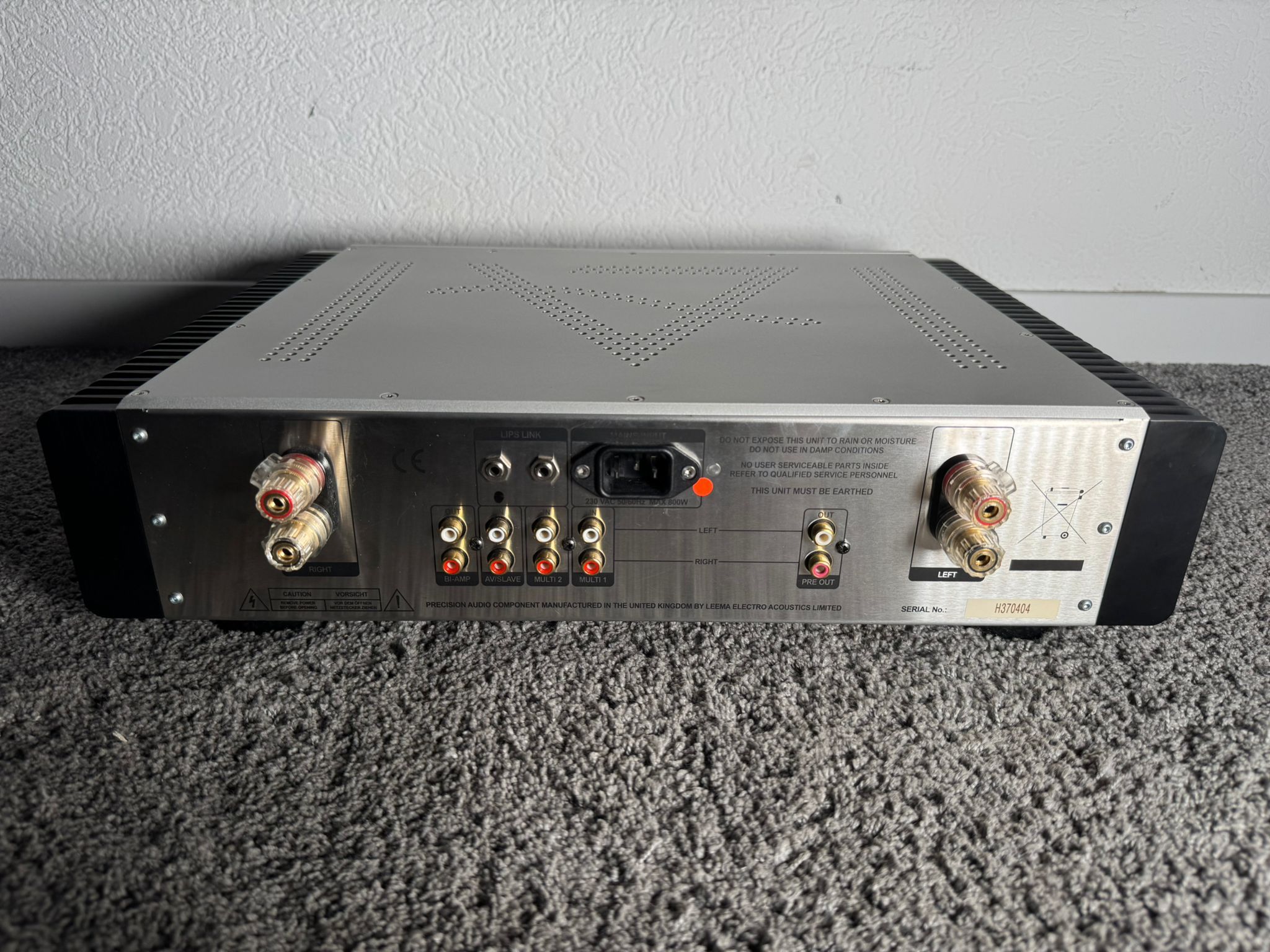 Leema Acoustics Hydra power amplifier in silver 3