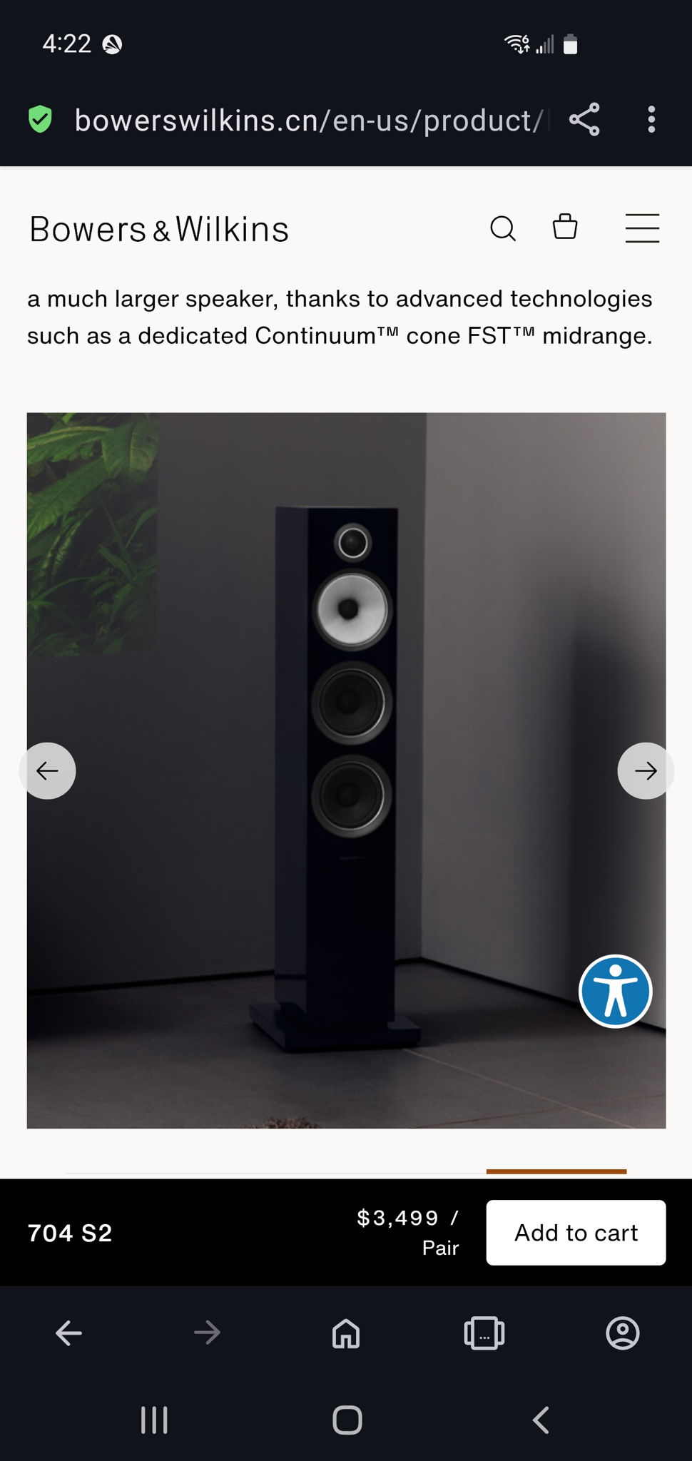 Bowers & Wilkins 704 S2 speakers SAVE over $1800, NEW, ... 8