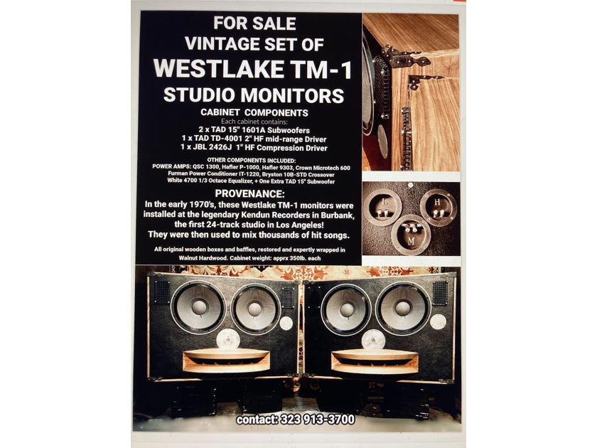 Westlake TM-1 Studio Monitors