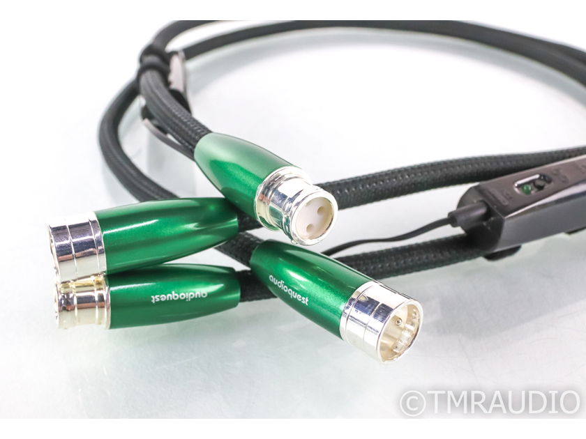 AudioQuest Earth XLR Cables; 1m Pair Balanced Interconnects; 72V DBS (34275)