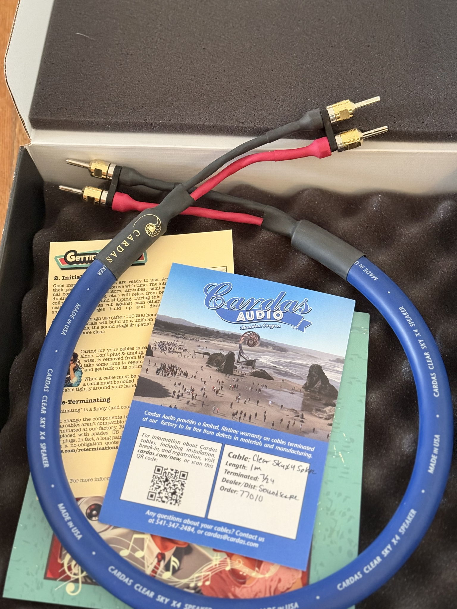 Cardas Audio Clear Sky 4x 1 Meter Single Speaker Cable.... 3