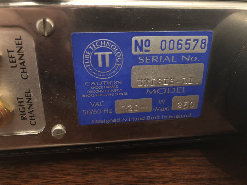 Tube Technology Unisis Signature Integrated Amplifier - EL84 35Wpc valve amp - UK hifi