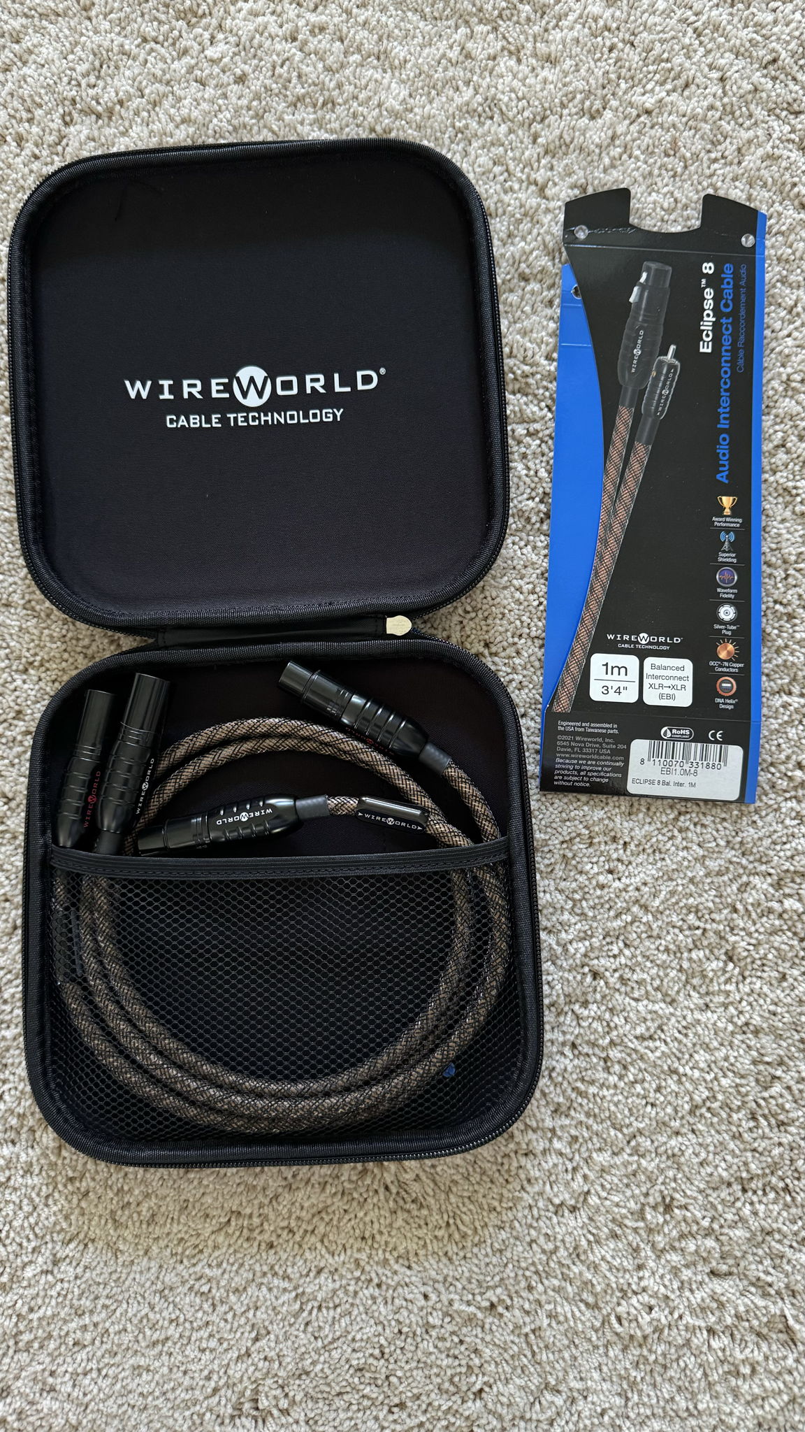 Wireworld Eclipse 8 XLR Interconnect 1.0m 2