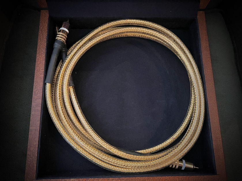 Analysis Plus Inc. Golden Oval 1.5 Interconnect  "The Much Desired Original" cables... IN WOODEN BOX