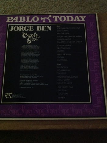 Jorge Ben - Creole Girl Pablo Today Records Label  Viny...