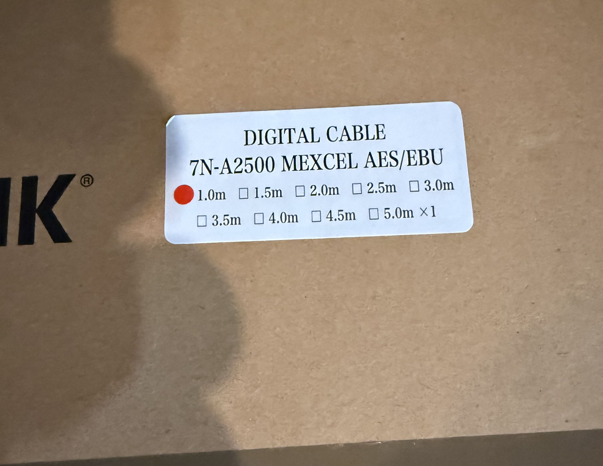 Acrolink Mexcel 7N-A2500 AES/EBU Digital Cable 5