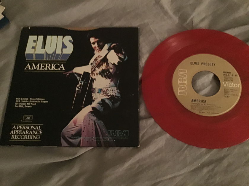 Elvis Presley  My Way/America Red Vinyl 45 With Picture Sleeve