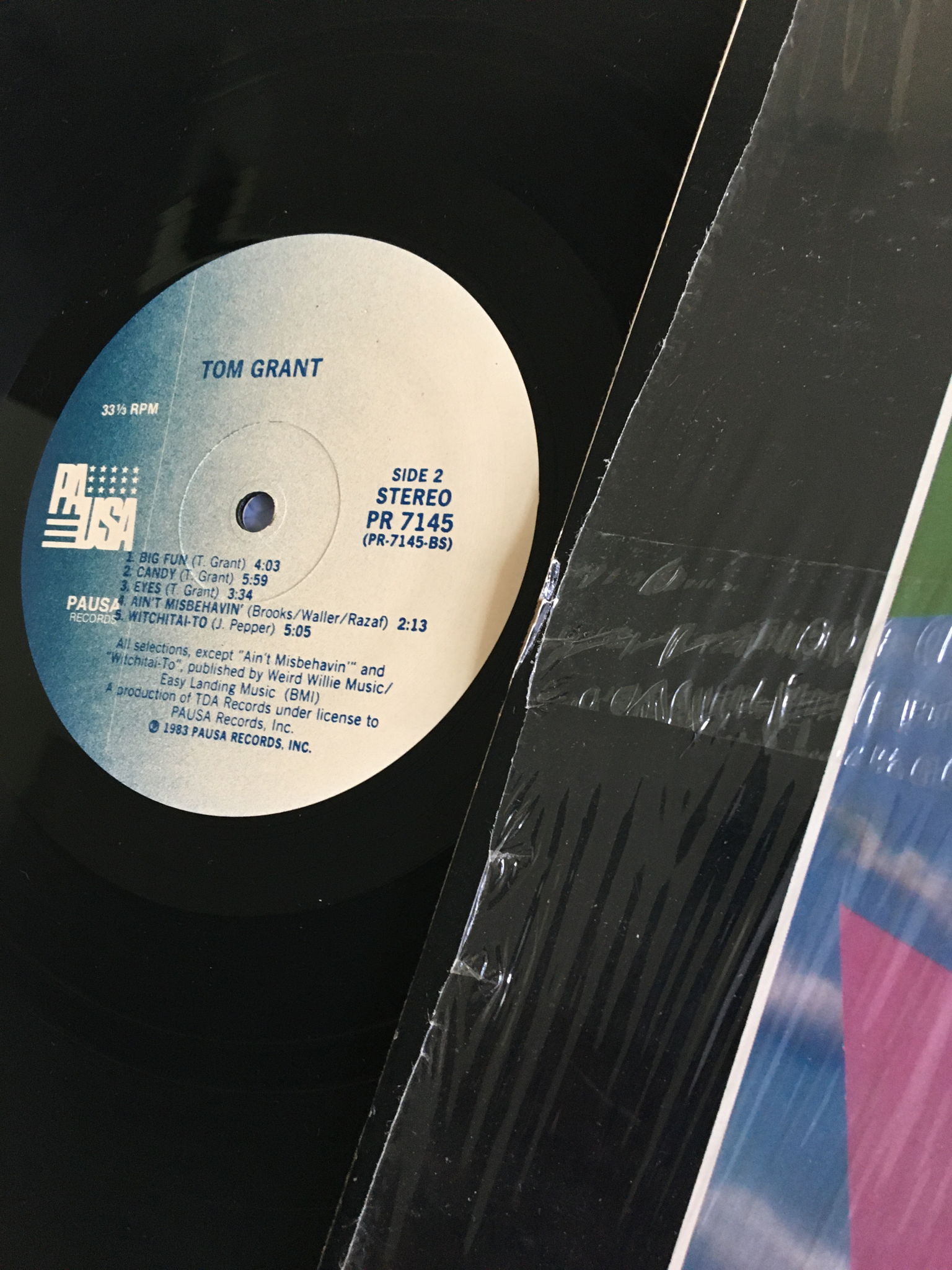 Tom Grant  Lp record jazz 1983 3