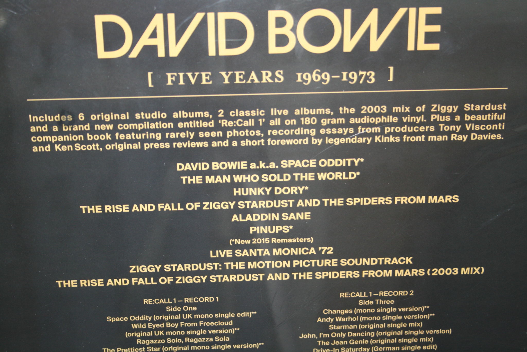 David Bowie -  5 Years 1969-1973 Box Set 180G 13LP 5