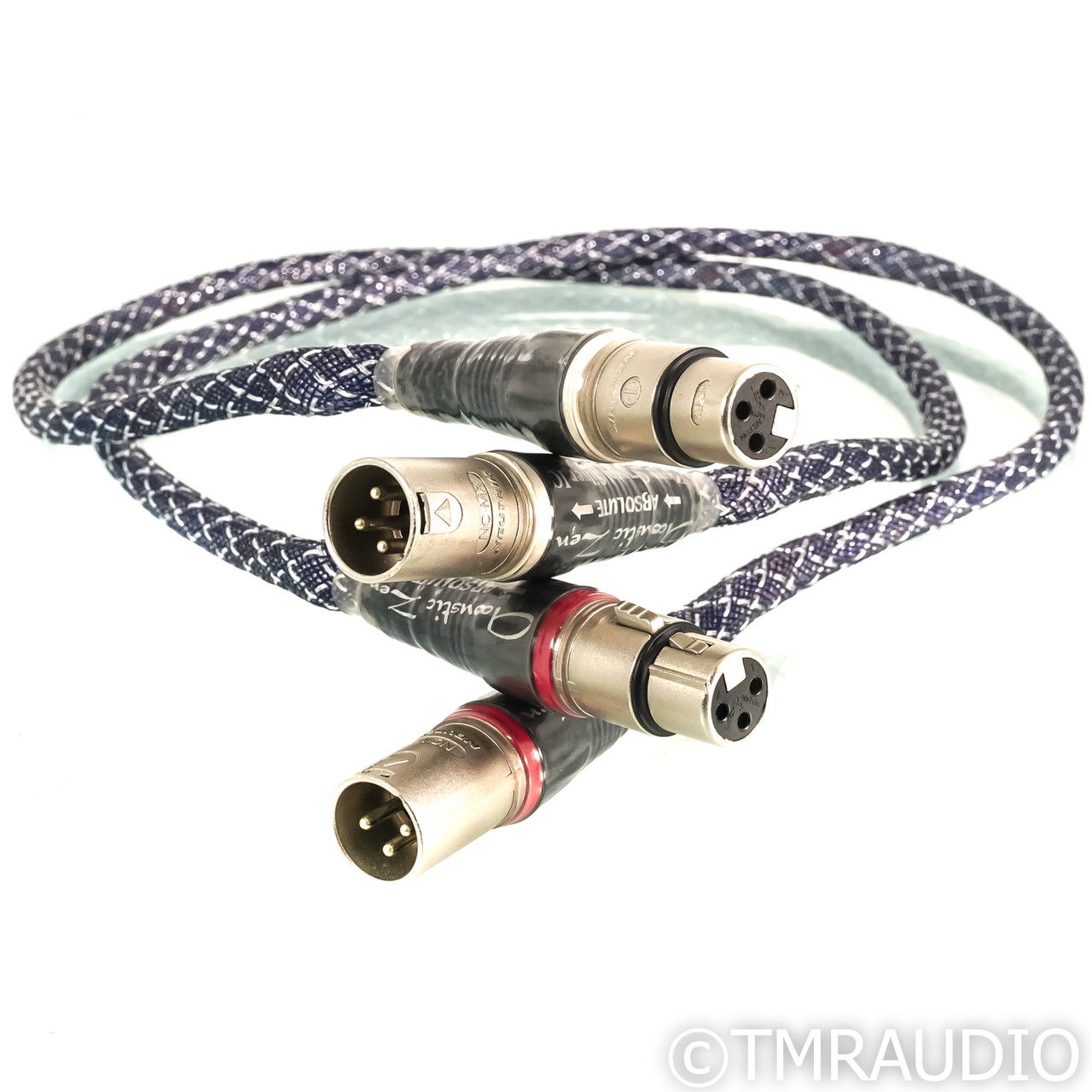 Acoustic Zen Absolute Silver XLR Cables; 1m Pair Balanc...