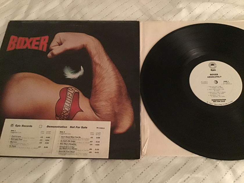 Boxer Absolutely White Label Promo LP NM Epic Records