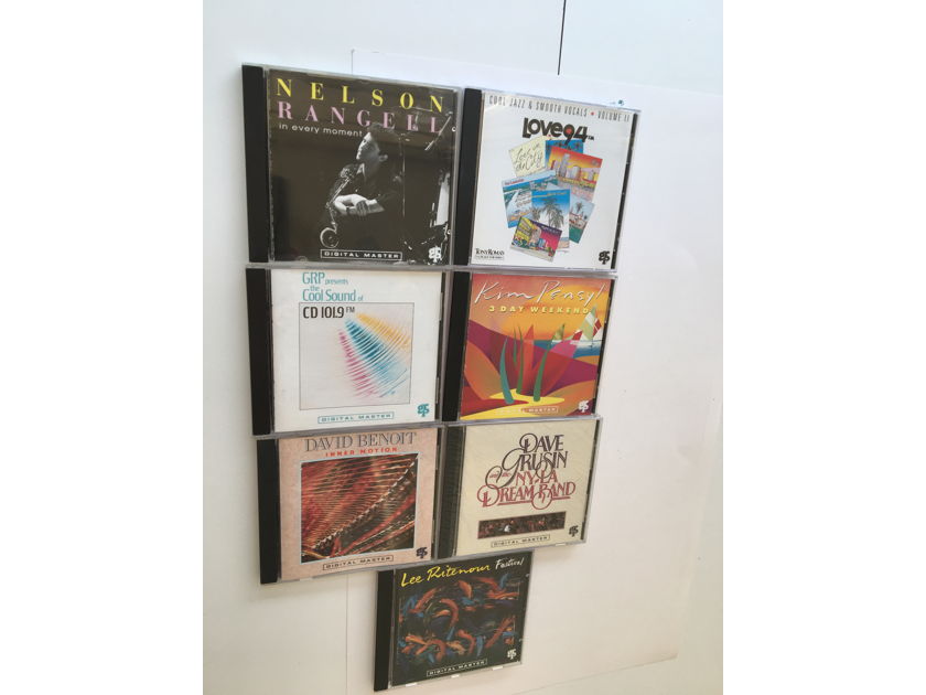 Cds GRP jazz Grusin Rangell love 94 fm Pensyl  Benoit Ritenour cool sound cd 101.9 fm cd lot of 7