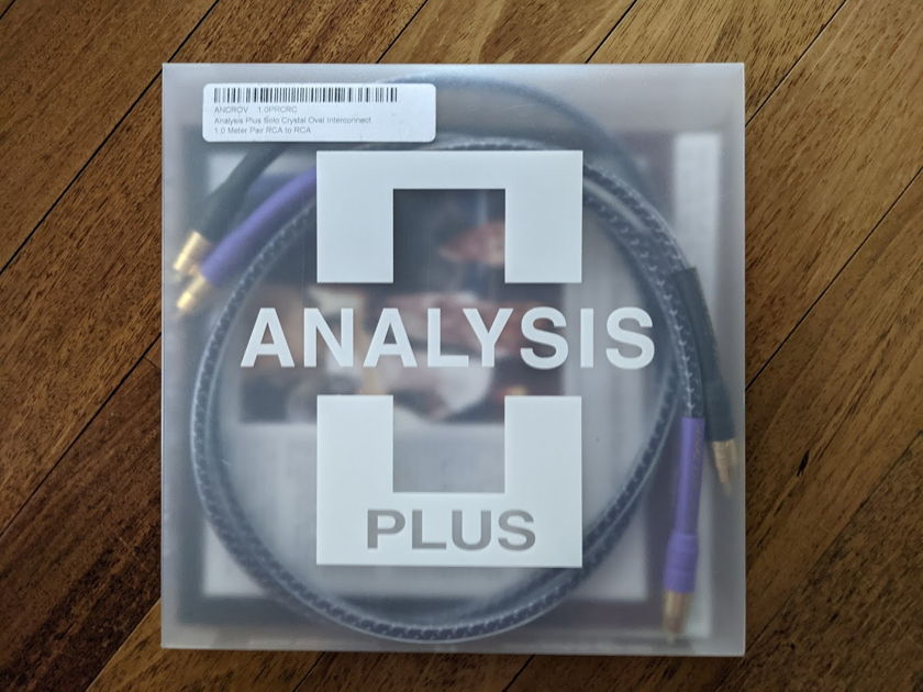 Analysis Plus Solo Cyrstal Oval 8 RCA 1m Interconnect