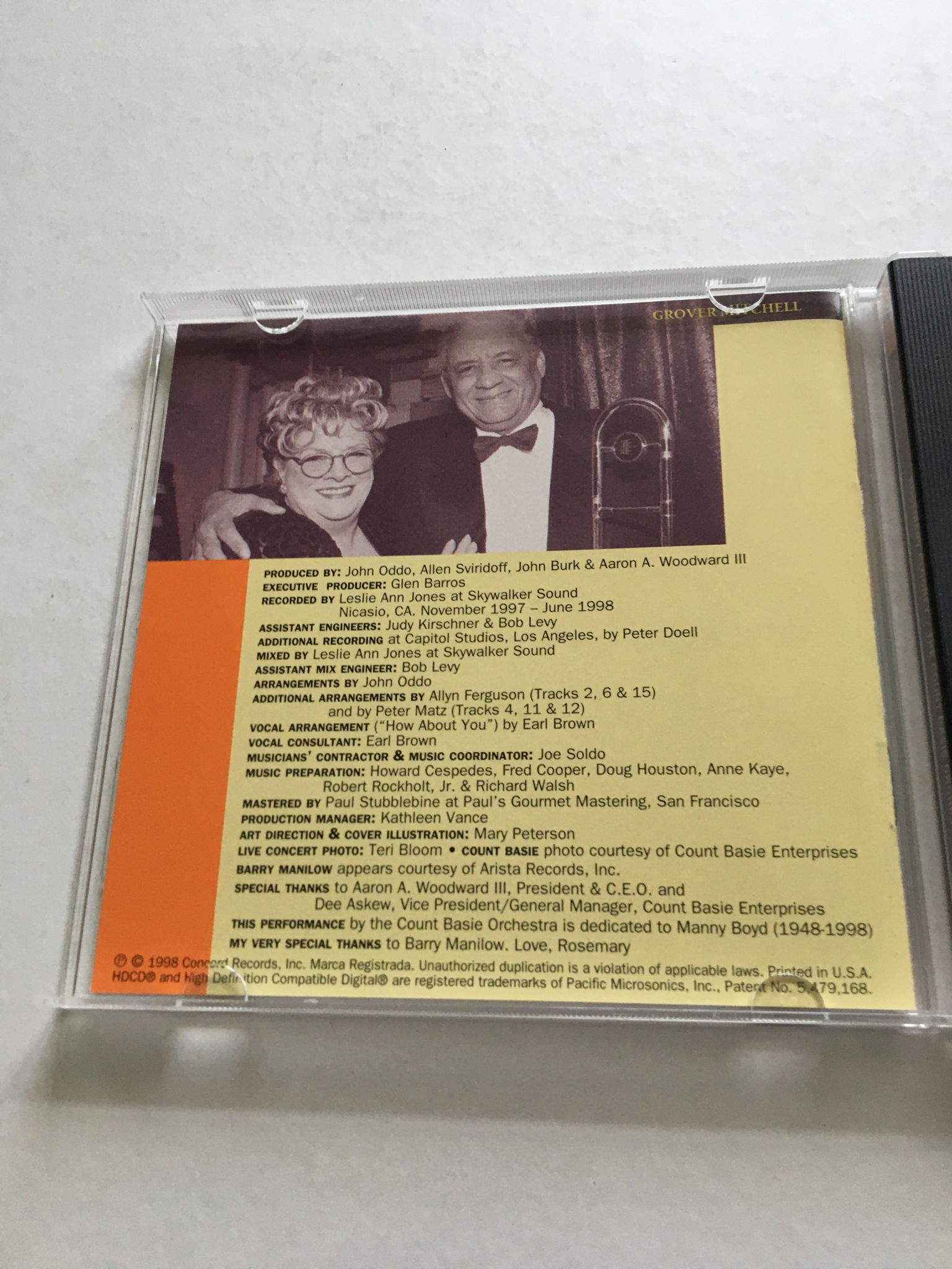 Rosemary Clooney Count Basie orchestra  At long last cd... 3