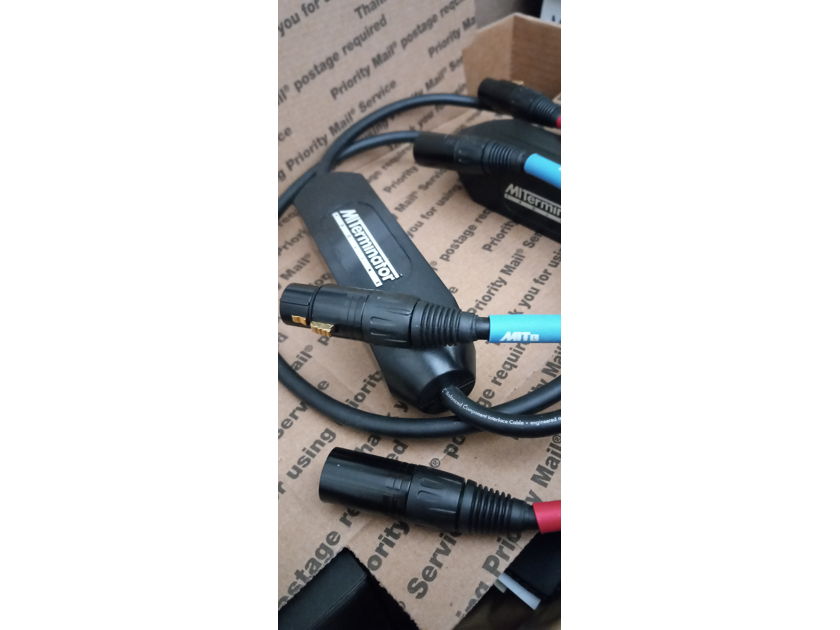 MIT Terminator BALANCED XLR Interconnects 1 meter (Price Reduced) BRAND NEW Flawless Perfect No Fingerprints