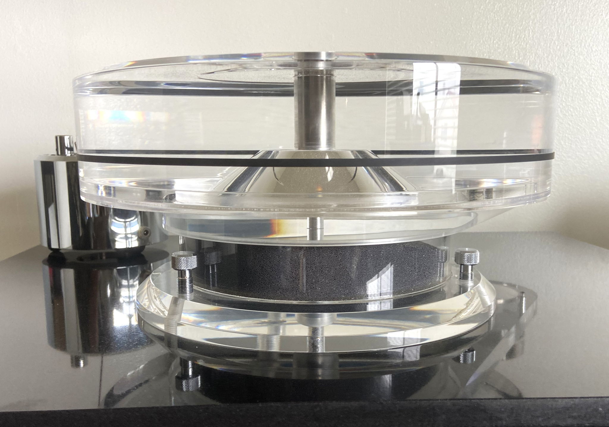 Scheu Analog Premier Mk II, 80mm platter clear polished...