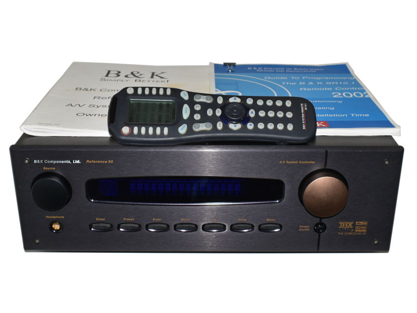 B&K Components REFERENCE 50 Home Theater THX Ultra A/V Preamplifier Surround Sound /Processor w/ Remote