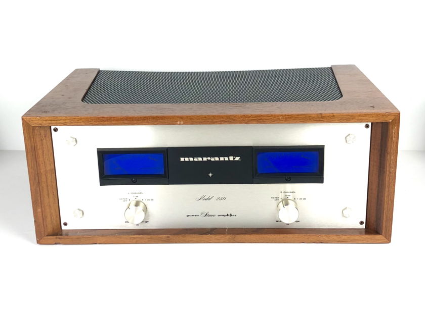 Marantz 250 125wpc @ 8-Ohms Stereo Power Amplifier AMP w/ Wood Cover S# 3659