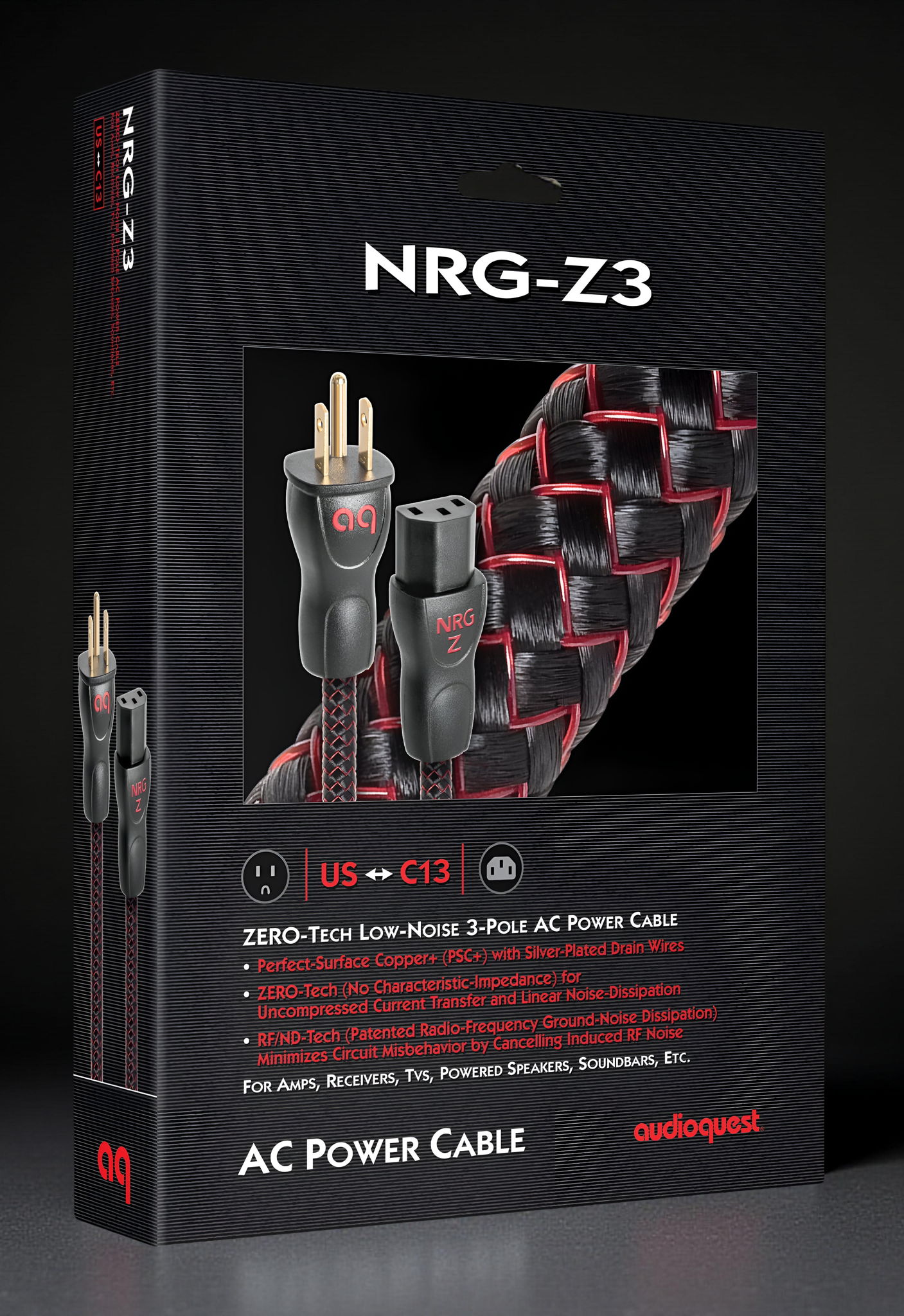 AudioQuest NRG-Z3 Power Cable, 2.0 Meter (6.6Ft) - 15 A... 2