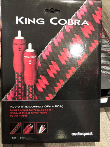 AudioQuest King Cobra 1.0M RCA Interconnect Cable Pair