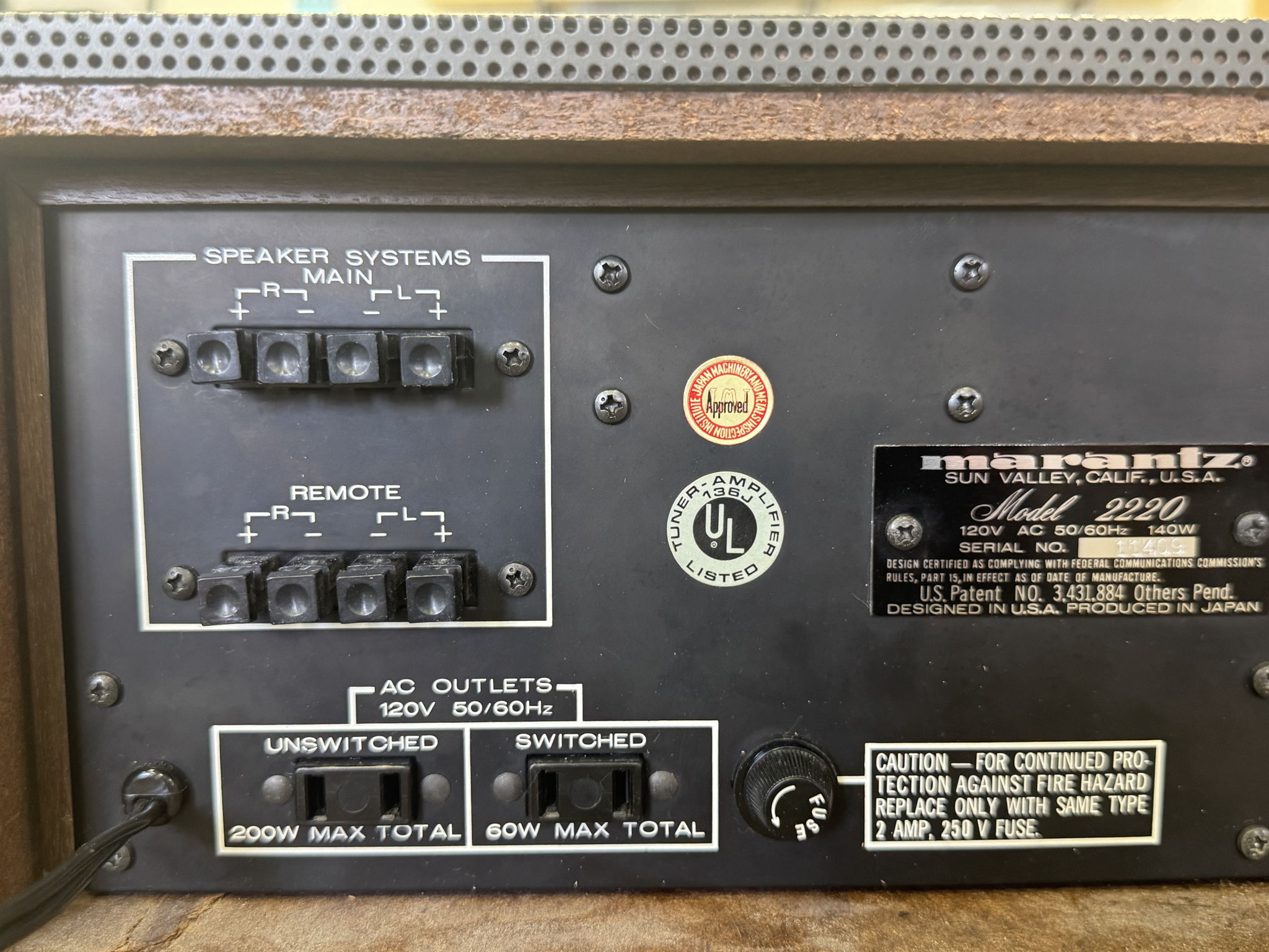 Marantz 2220 FULLY RESTORED with 1 year parts and labor... 6