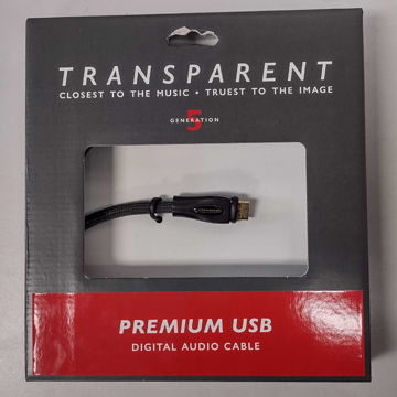Transparent Premium USB Cable, 1M