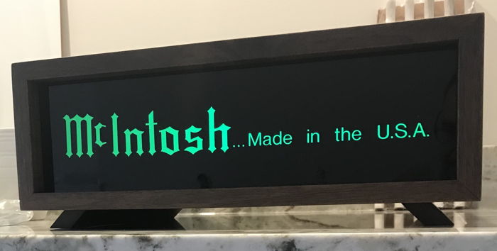 McIntosh R778 Glass/custom sign in walnut cabinet.. New...