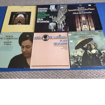 Alicia De Larrocha  Lot 5 Lp records and 1 Lp box set