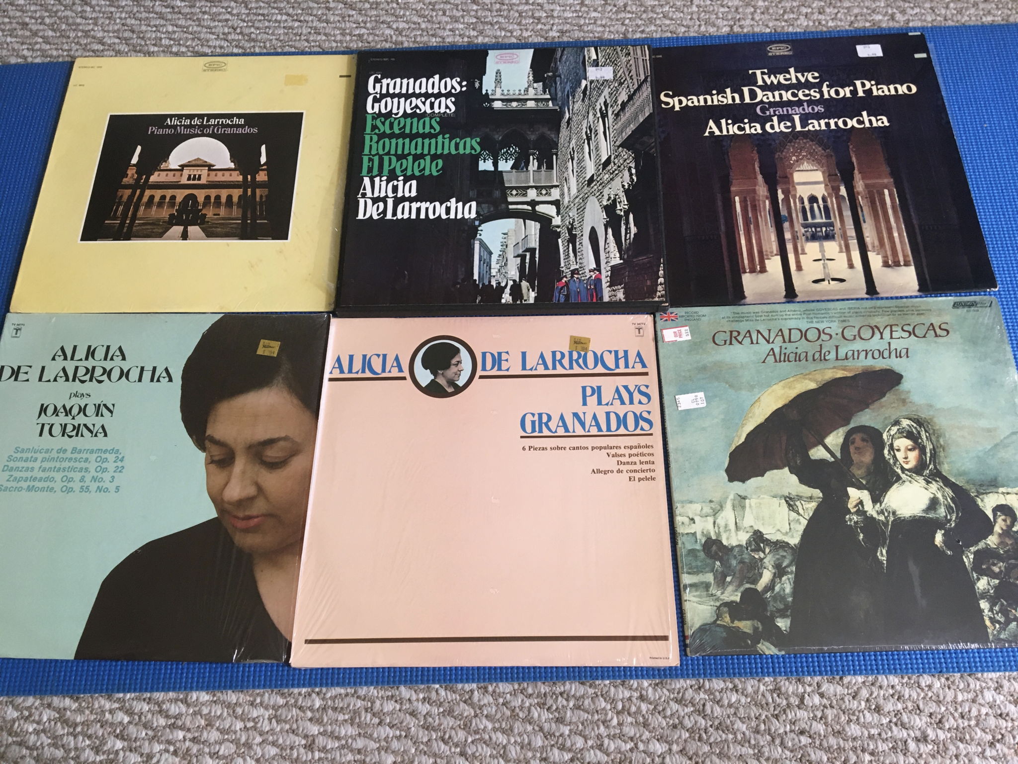 Alicia De Larrocha  Lot 5 Lp records and 1 Lp box set