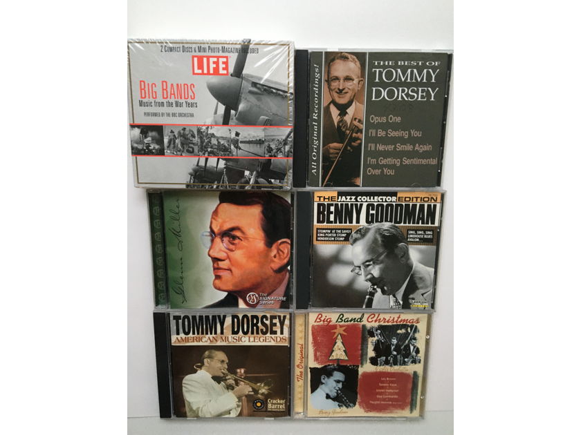 Big band jazz war years Dorsey Goodman Miller  Cd lot of 6 cds 1 is sealed box set