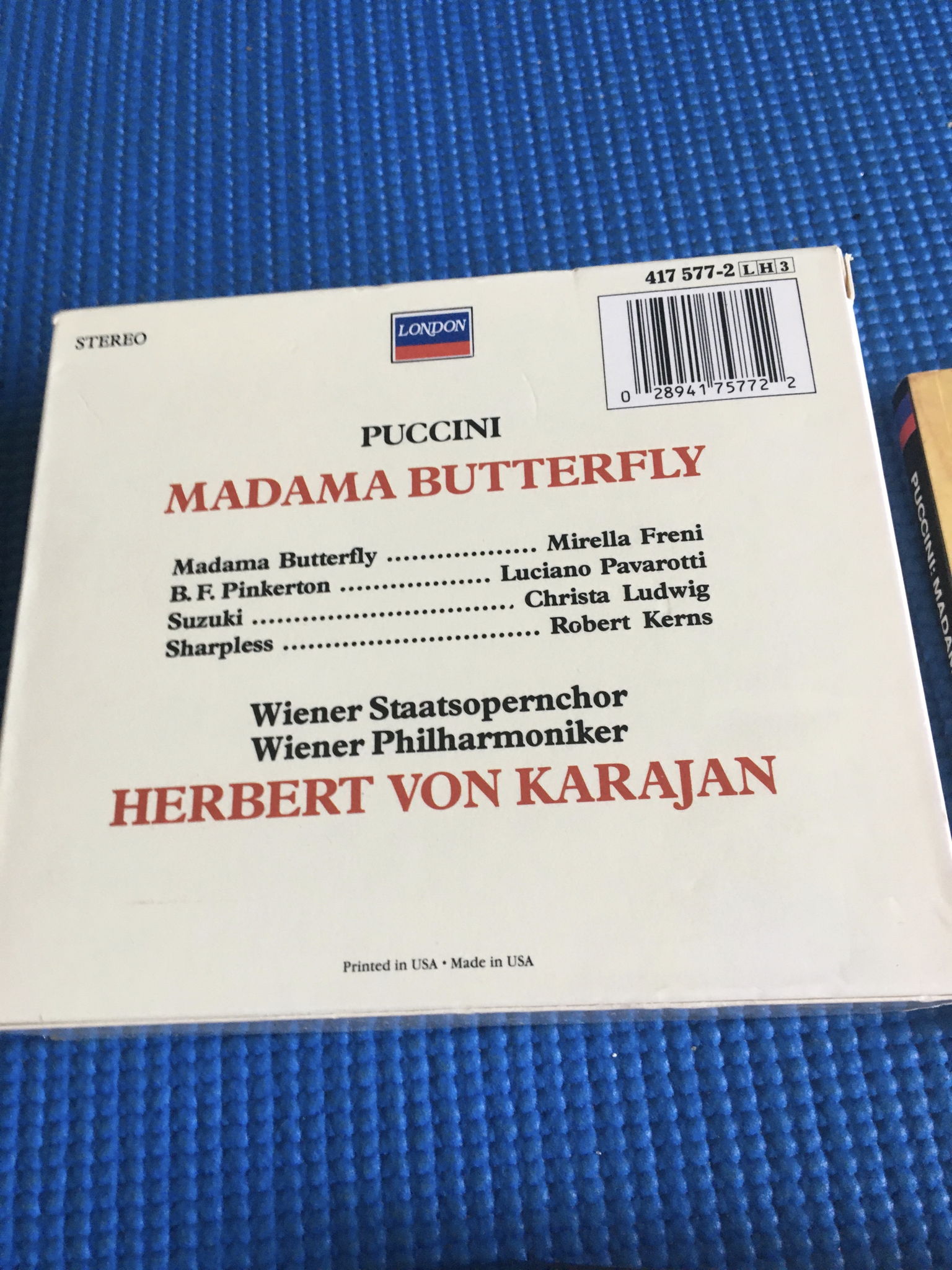 London Puccini Madama Butterfly  Herbert Von Karajan We... 3