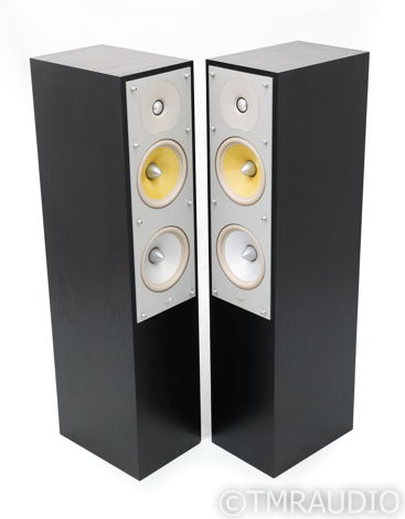 B&W CM4 Floorstanding Speakers; CM-4; Black Oak Pair (4...
