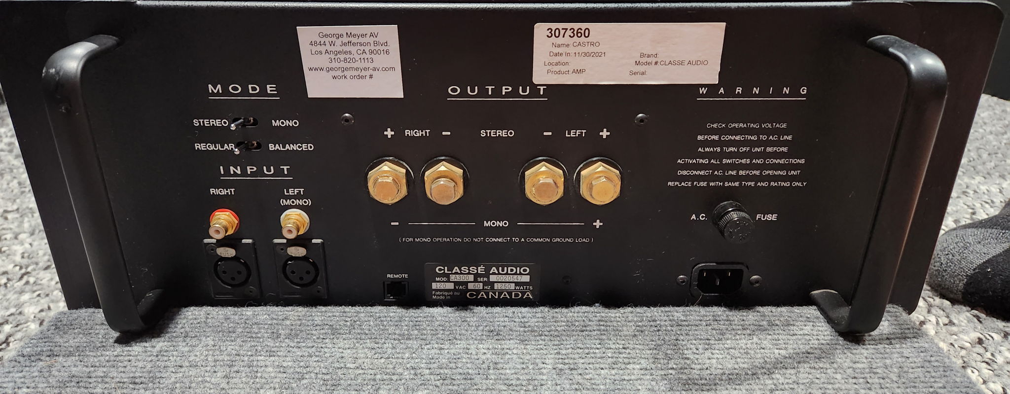 Classe Audio CA-300 (fully re-capped) 5