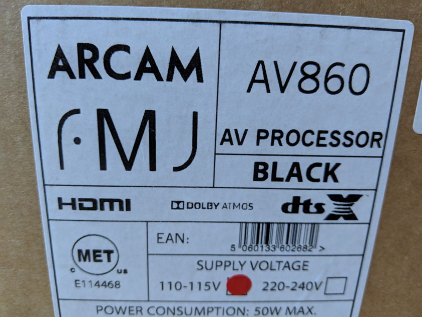 Arcam AV860 AV Processor IMAX Enhanced - Includes Dirac Live, support for Dolby Atmos, DTS:X, Dolby Vision, HDR10 & HLG