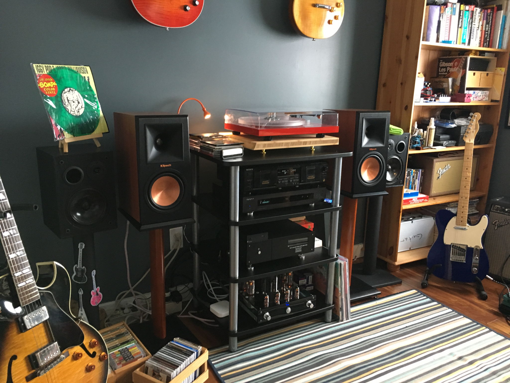 Office studio / music room system. Klipsh RP 600M speakers