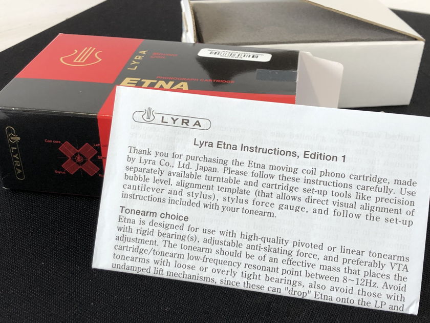 Lyra Etna MC (Moving-Coil) Cartridge In Box - Low Hours and Perfect