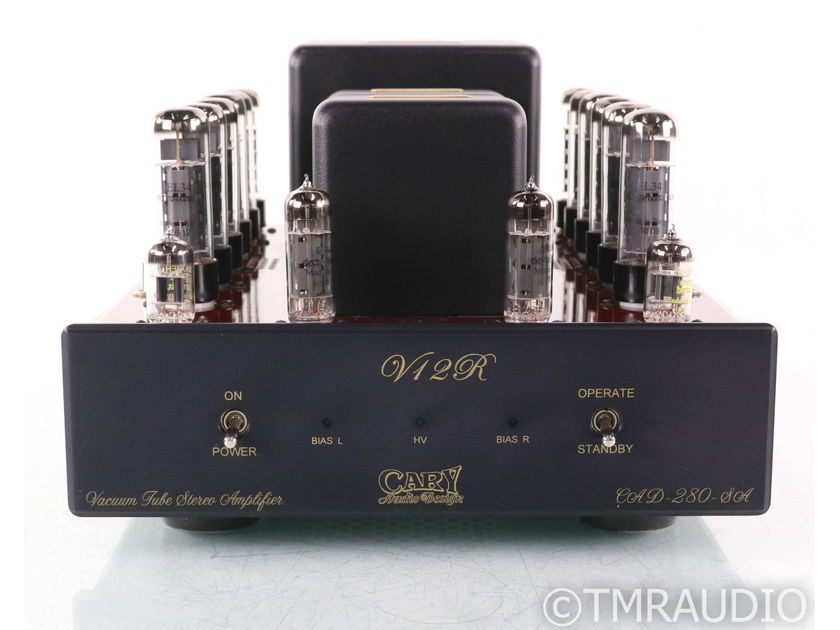 Cary Audio V12R CAD-280-SA Stereo Tube Power Amplifier; V-12-R; CAD280SA; Red (40088)
