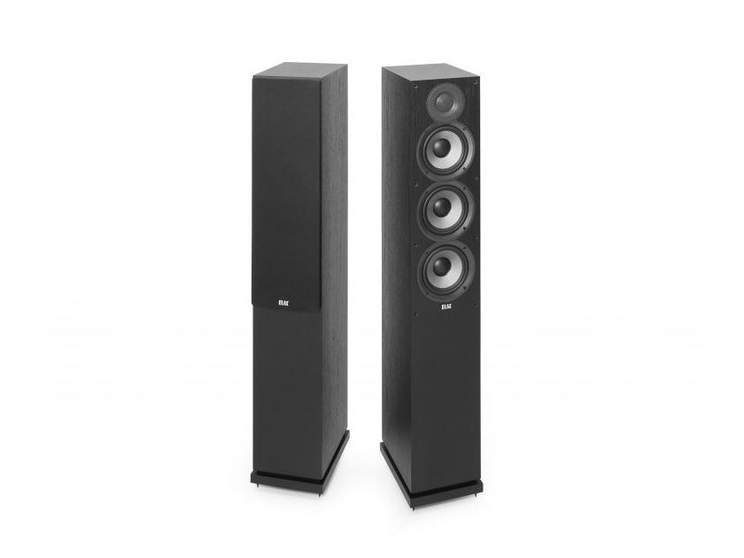 ELAC Debut 2.0 F5.2 Floorstanding Speakers; Black Pair; New/Open Box w/ Warranty (24897)