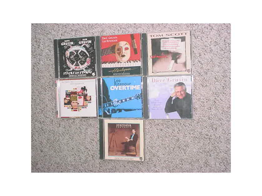jazz  CD lot of 7 cd's - Dave Grusin Lee Ritenour & 1 Tom Scott