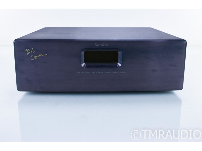 Sunfire Signature Stereo Power Amplifier; Bob Carver; Plinth (18397)