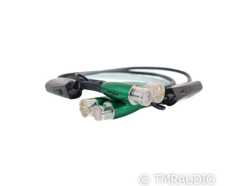 AudioQuest Earth XLR Cables; 1m Pair Balanced Interconnects; 72v DBS (55826)