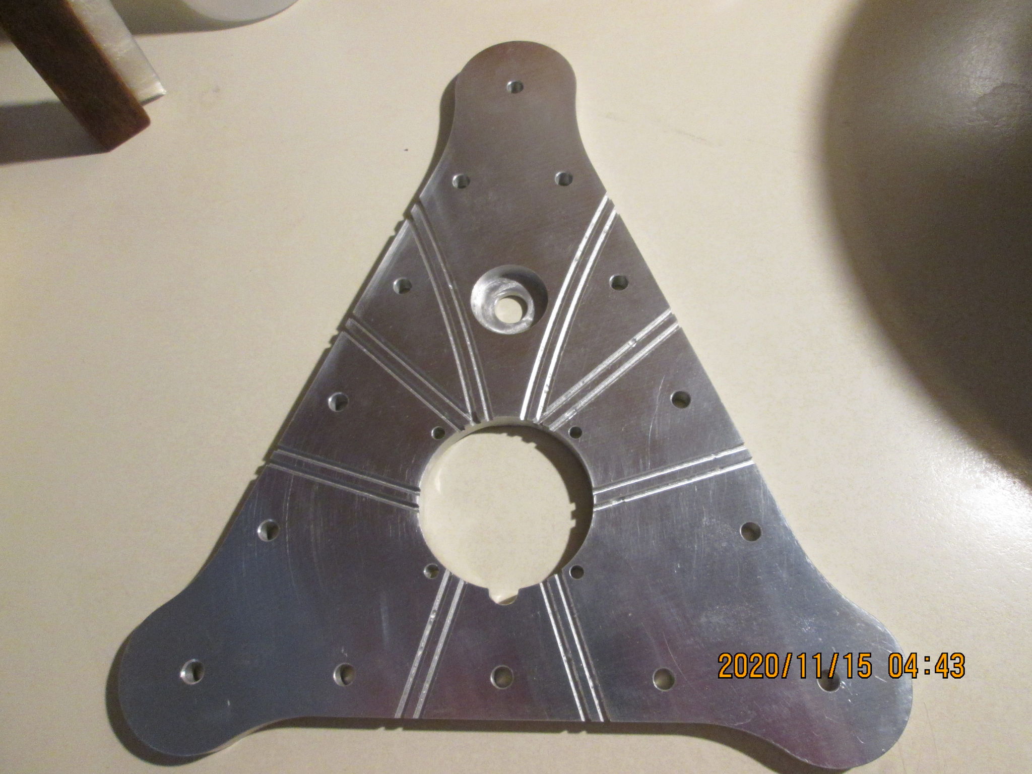 Back side. Had channels machined to scatter resonances.